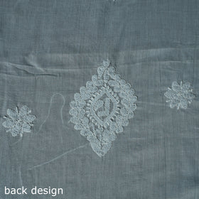 Lucknow Chikankari Parsi Style Hand Embroidered Pure Mul Cotton Unstitched Kurta Material (2.8M) 02