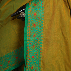 Green Kandangi Chettinad Cotton Saree with Border