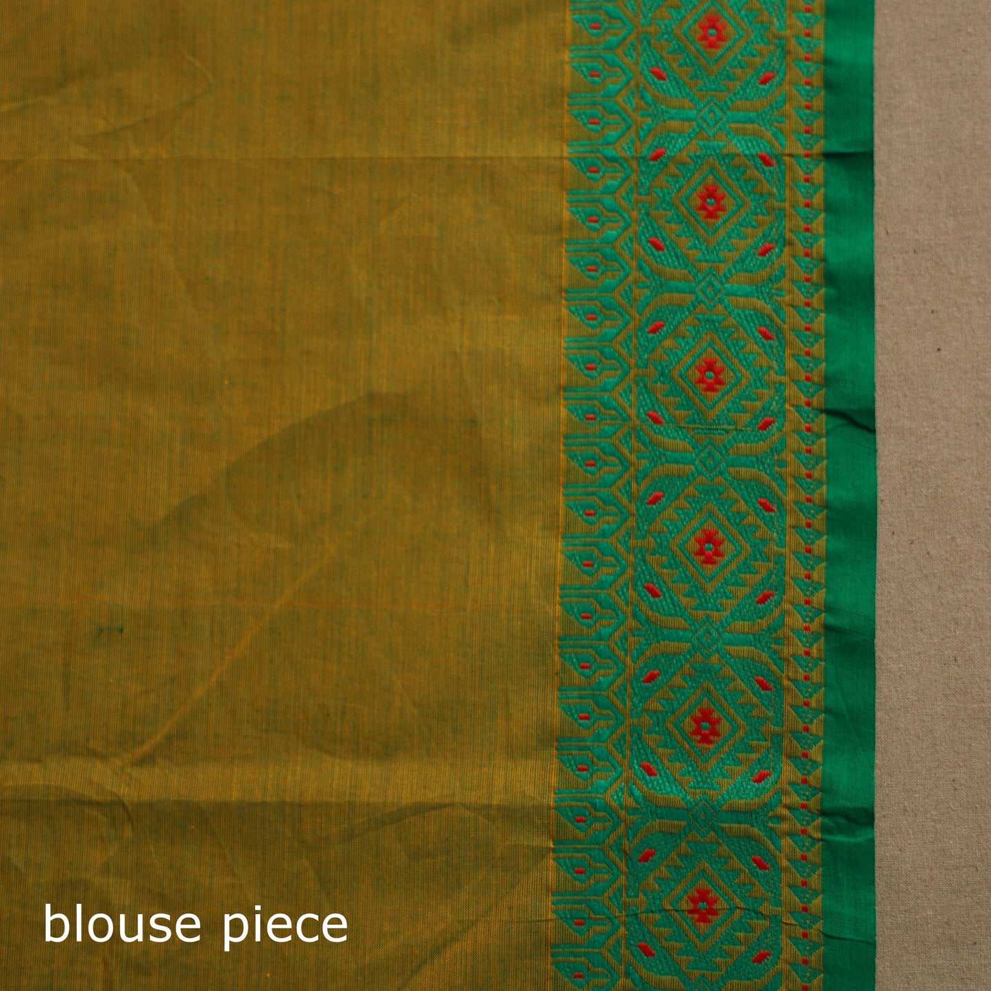Green Kandangi Chettinad Cotton Saree with Border