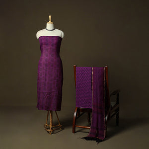 Hand Block Bagh Print Natural Dyed Kota Doria Cotton 3pc Unstitched Dress Material 11