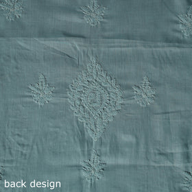 Lucknow Chikankari Parsi Style Hand Embroidered Pure Mul Cotton Unstitched Kurta Material (2.8M) 03