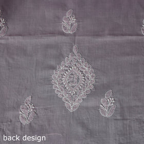 Lucknow Chikankari Parsi Style Hand Embroidered Pure Mul Cotton Unstitched Kurta Material (2.8M) 05