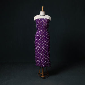 Purple - Chikankari Hand Embroidered Cotton Unstitched Kurta Material (3M) 12