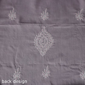 Lucknow Chikankari Parsi Style Hand Embroidered Pure Mul Cotton Unstitched Kurta Material (2.8M) 07