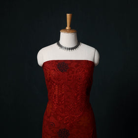 Chikankari Hand Embroidered Cotton Unstitched Kurta Material (3M) 16
