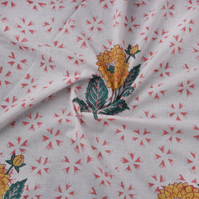 Floral Sanganeri Hand Block Print Pure Cotton Fabric 03