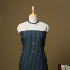 Blue - Plain Cotton 3pc Unstitched Dress Material 05