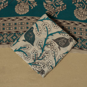 Blue - Plain Cotton 3pc Unstitched Dress Material 05