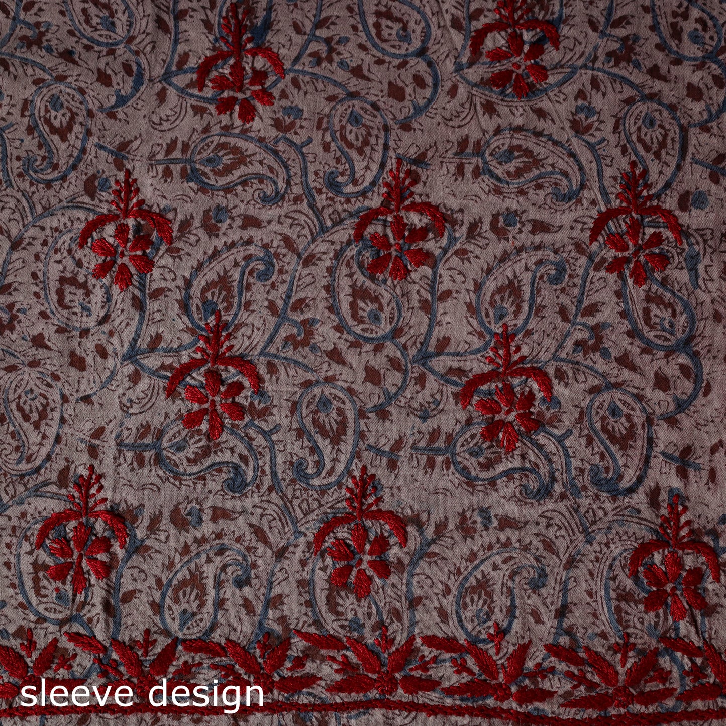 Chikankari Hand Embroidered Cotton Unstitched Kurta Material (3M) 17