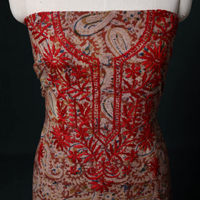 Chikankari Hand Embroidered Cotton Unstitched Kurta Material (3M) 18