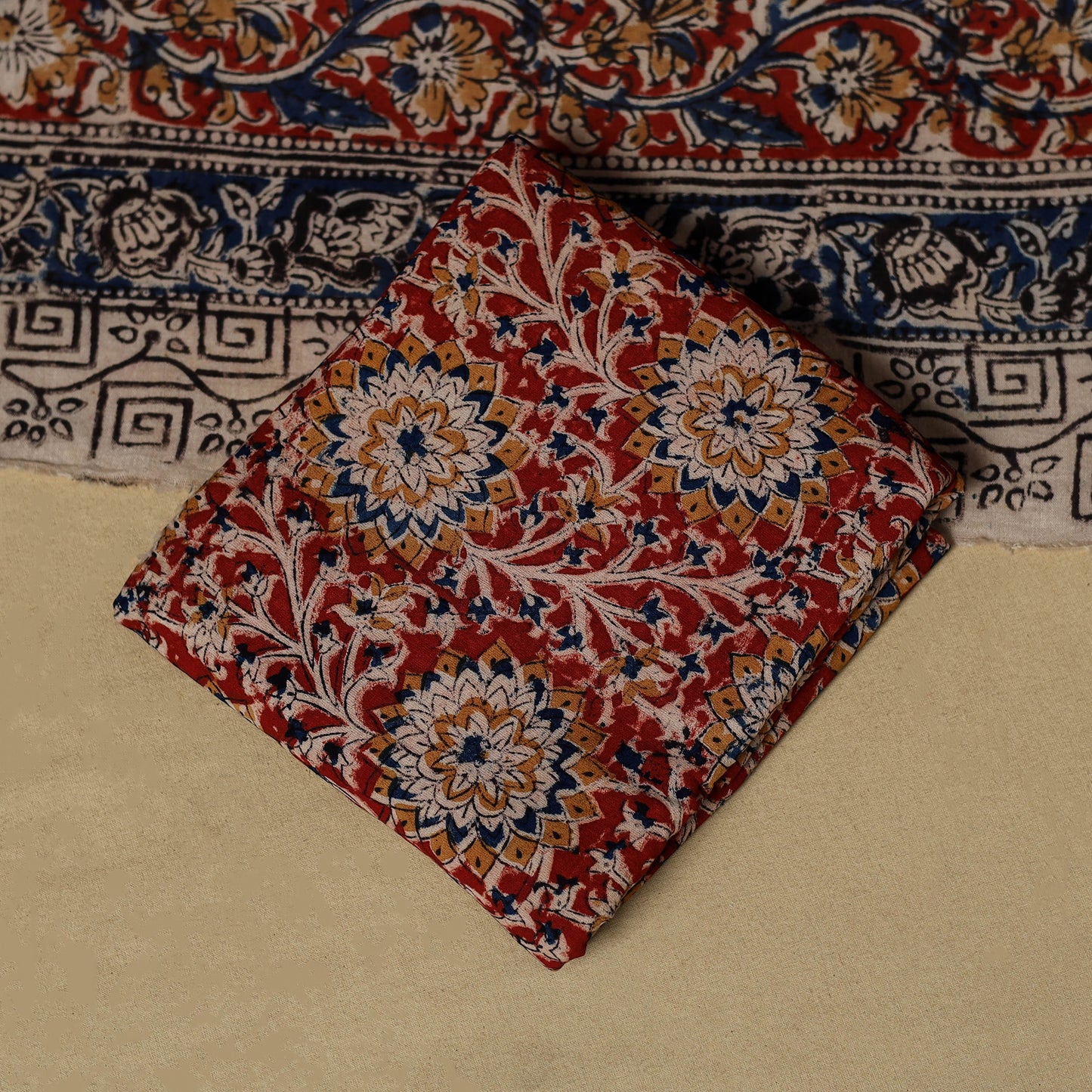 Blue - Plain Cotton 3pc Unstitched Dress Material 06