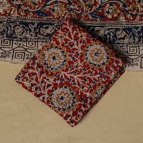 Blue - Plain Cotton 3pc Unstitched Dress Material 06