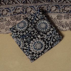 Black - Plain Cotton 3pc Unstitched Dress Material 07