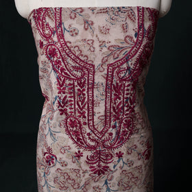 Chikankari Hand Embroidered Cotton Unstitched Kurta Material (3M) 19