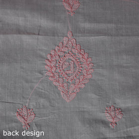 Lucknow Chikankari Parsi Style Hand Embroidered Pure Mul Cotton Unstitched Kurta Material (2.8M) 12
