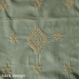 Lucknow Chikankari Parsi Style Hand Embroidered Pure Mul Cotton Unstitched Kurta Material (2.8M) 13