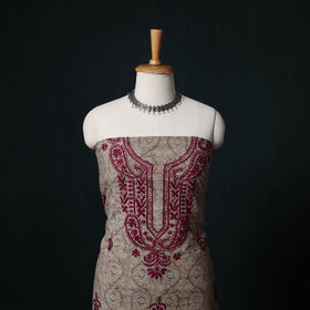 Chikankari Hand Embroidered Cotton Unstitched Kurta Material (3M) 20