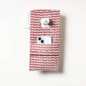 Multicolor Bagh Block Printed Cotton Mobile Charging Holder 
