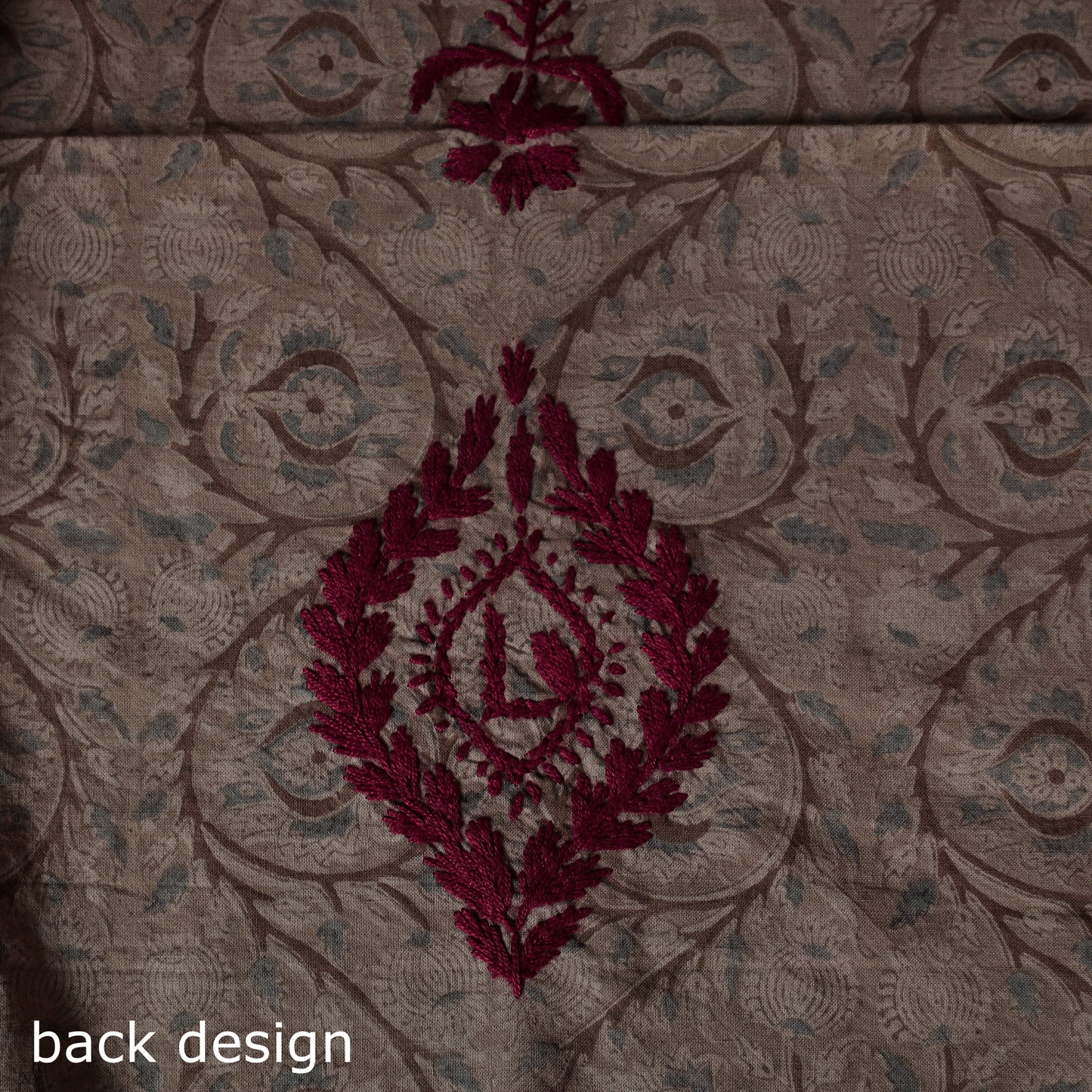 Chikankari Hand Embroidered Cotton Unstitched Kurta Material (3M) 20