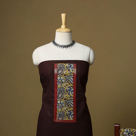 Brown - Plain Cotton 3pc Unstitched Dress Material 10