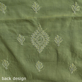Lucknow Chikankari Parsi Style Hand Embroidered Pure Mul Cotton Unstitched Kurta Material (2.8M) 15