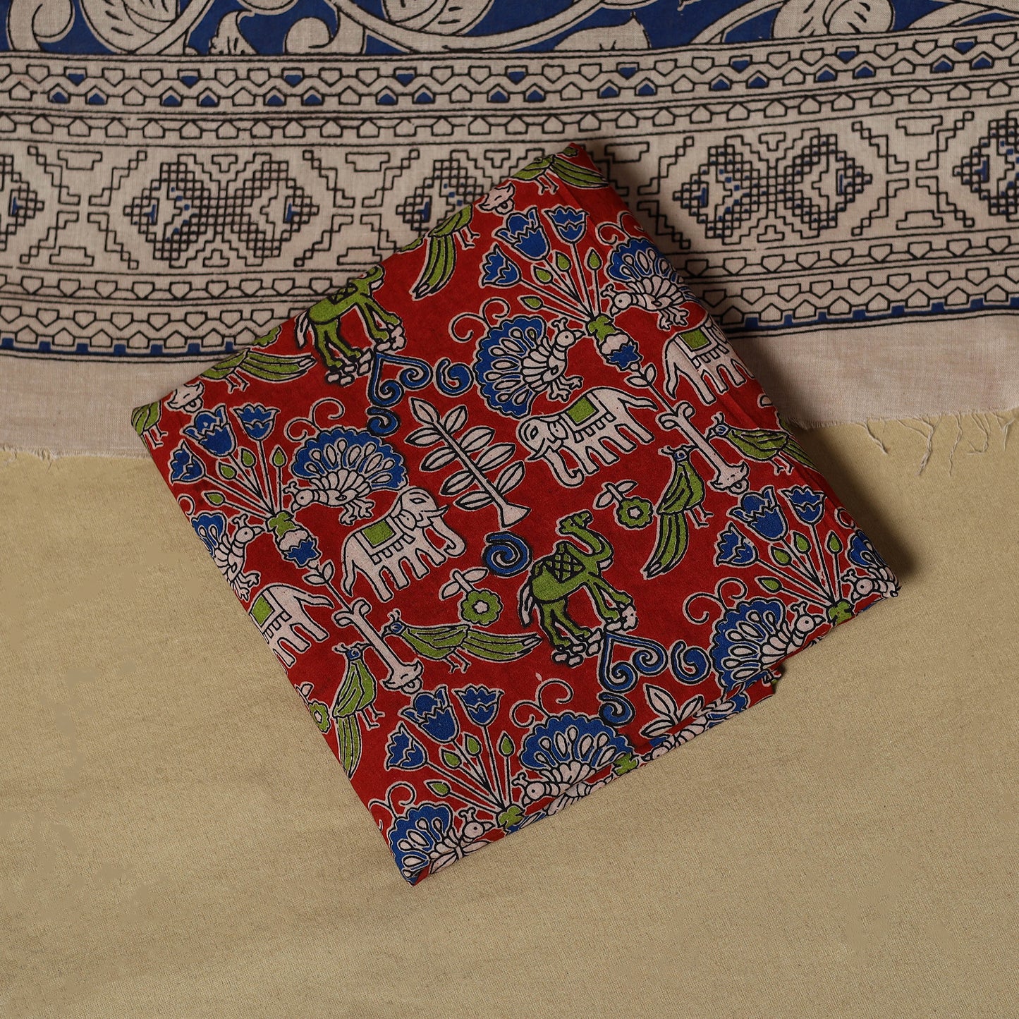 Green - Plain Cotton 3pc Unstitched Dress Material 12