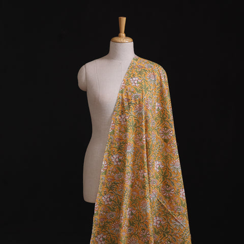 Floral Sanganeri Hand Block Print Pure Cotton Fabric 05