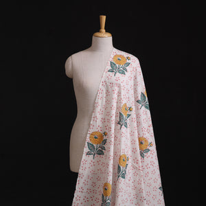 Floral Sanganeri Hand Block Print Pure Cotton Fabric 03