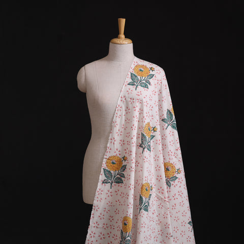 Floral Sanganeri Hand Block Print Pure Cotton Fabric 03