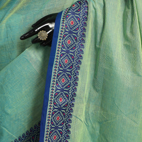 Green Kandangi Chettinad Cotton Saree with Border