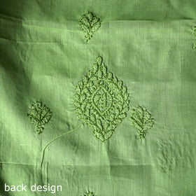 Lucknow Chikankari Parsi Style Hand Embroidered Pure Mul Cotton Unstitched Kurta Material (2.8M) 18
