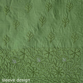 Lucknow Chikankari Parsi Style Hand Embroidered Pure Mul Cotton Unstitched Kurta Material (2.8M) 18