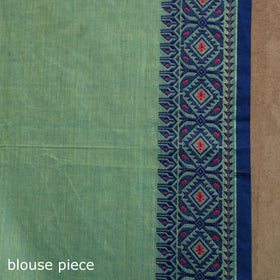 Green Kandangi Chettinad Cotton Saree with Border