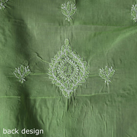 Lucknow Chikankari Parsi Style Hand Embroidered Pure Mul Cotton Unstitched Kurta Material (2.8M) 19
