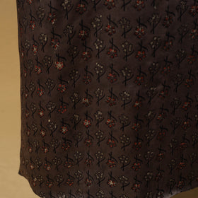 Bagru Hand Block Print Natural Dyed Modal Silk 2pc Unstitched Dress Material Kurta Set 06