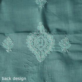 Lucknow Chikankari Parsi Style Hand Embroidered Pure Mul Cotton Unstitched Kurta Material (2.8M) 20