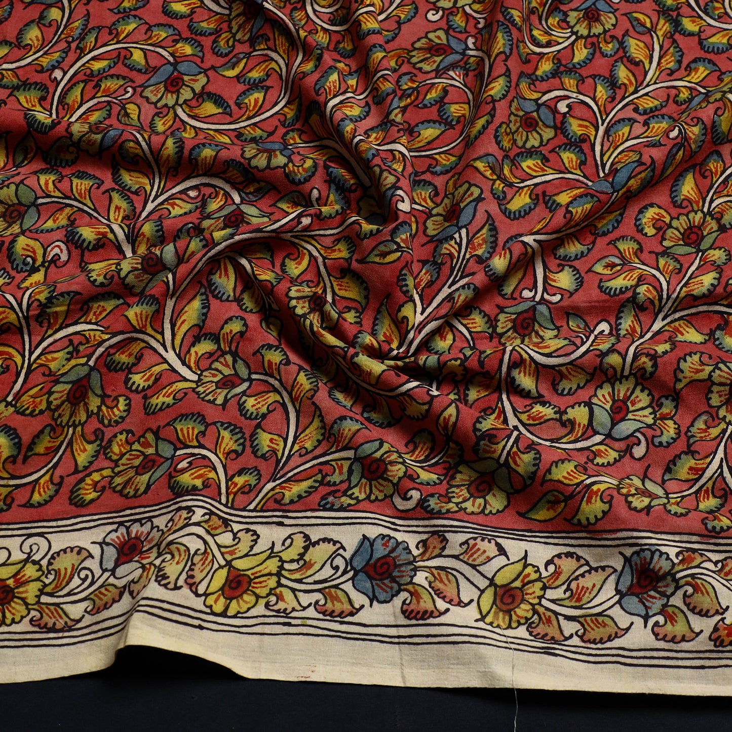 Handpainted Cotton Kalamkari Blouse Piece 14