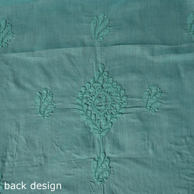 Lucknow Chikankari Parsi Style Hand Embroidered Pure Mul Cotton Unstitched Kurta Material (2.8M) 21
