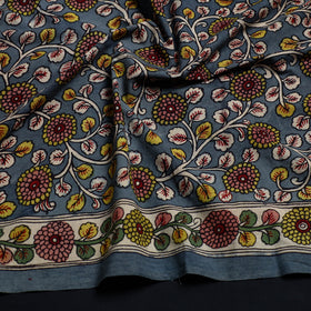 Grey - handpainted cotton kalamkari blouse piece 11