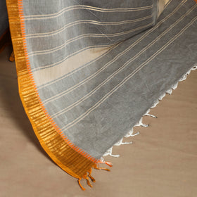 Grey Kandangi Chettinad Cotton Saree with Border