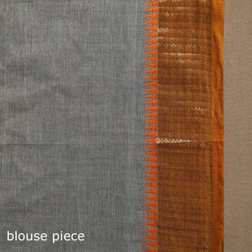 Grey Kandangi Chettinad Cotton Saree with Border