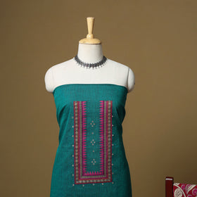 Green - Plain Cotton 3pc Unstitched Dress Material 19