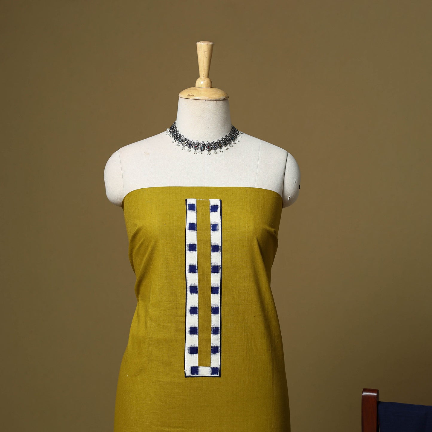 Yellow - Plain Cotton 3pc Unstitched Dress Material 20