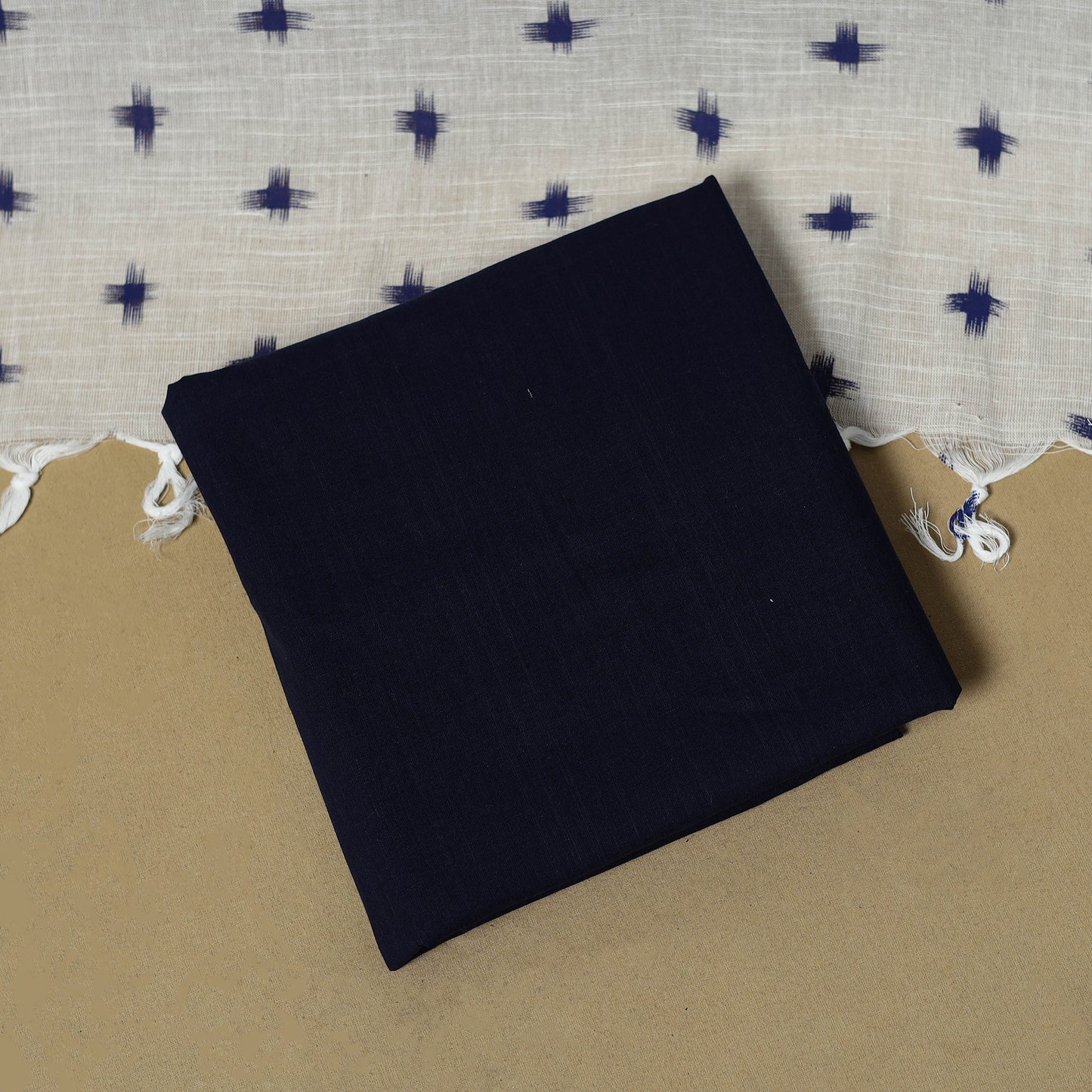 Yellow - Plain Cotton 3pc Unstitched Dress Material 20