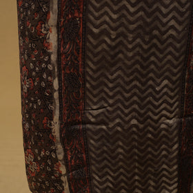 Bagru Hand Block Print Natural Dyed Modal Silk 2pc Unstitched Dress Material Kurta Set 19