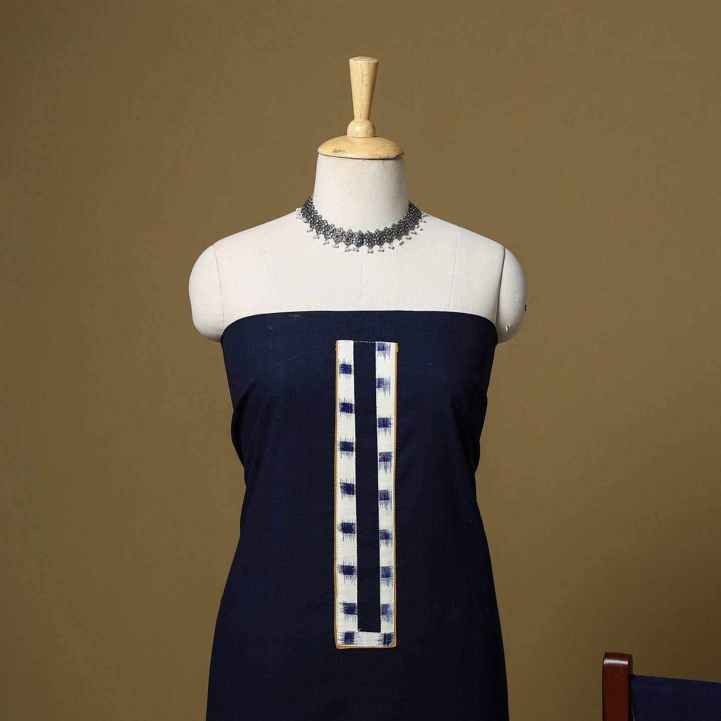 Blue - Plain Cotton 3pc Unstitched Dress Material 22