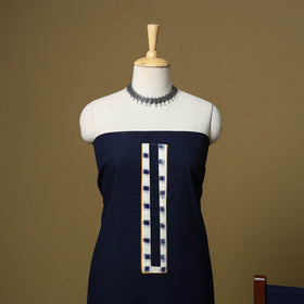 Blue - Plain Cotton 3pc Unstitched Dress Material 22