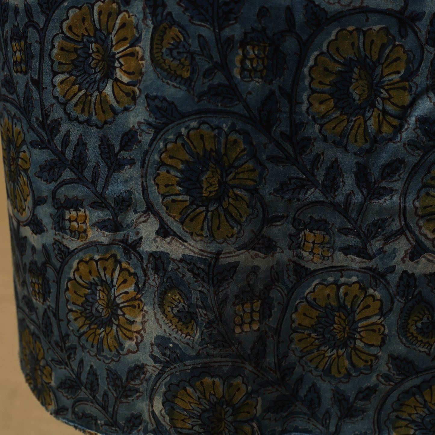Bagru Hand Block Print Natural Dyed Modal Silk 2pc Unstitched Dress Material Kurta Set 16