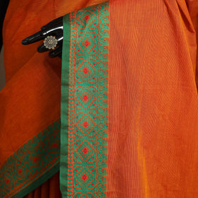Orange - kandangi chettinad cotton saree with border 88