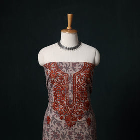 Chikankari Hand Embroidered Cotton Unstitched Kurta Material (3M) 39